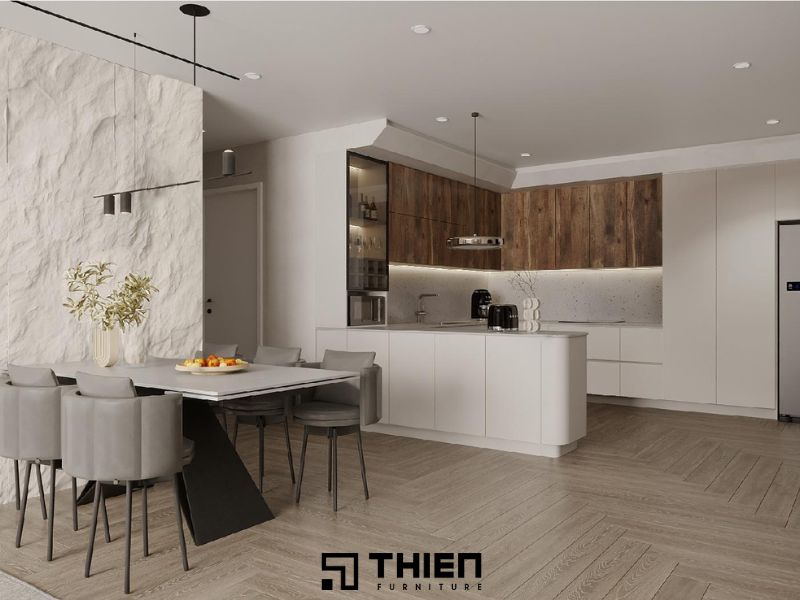 Cách phối màu tủ bếp sang trọng - mẫu 15