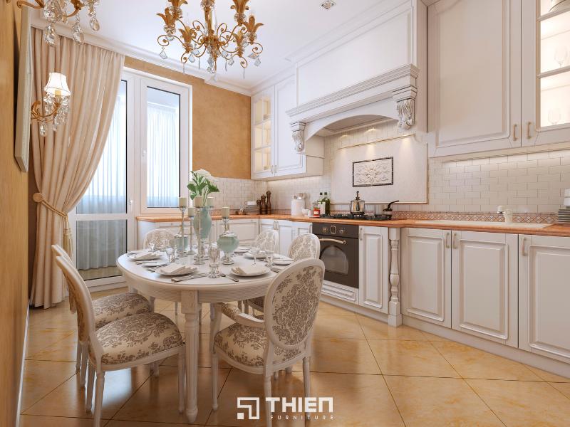 Mẫu phòng bếp phong cách cổ điển thanh lịch