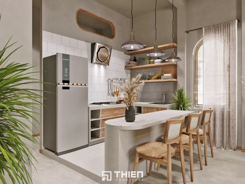 Gian bếp Wabi Sabi hiện đại mẫu 2