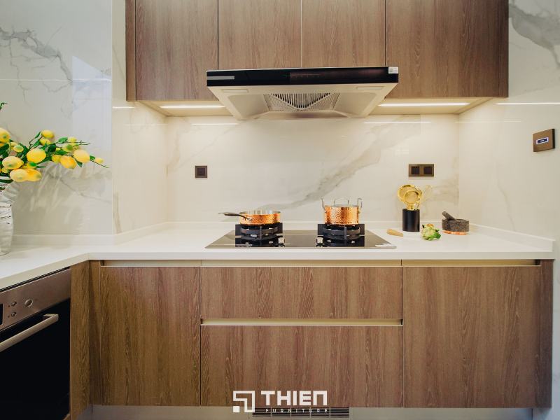 Tủ bếp phong cách Wabi Sabi