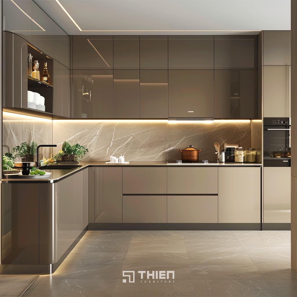 Một số mẫu tủ bếp hiện đại phổ biến