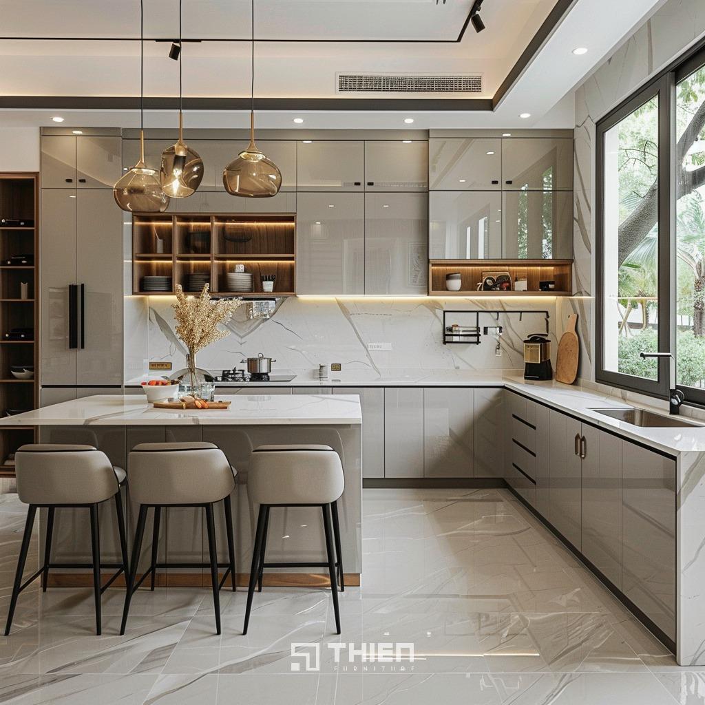 Một số mẫu tủ bếp hiện đại phổ biến
