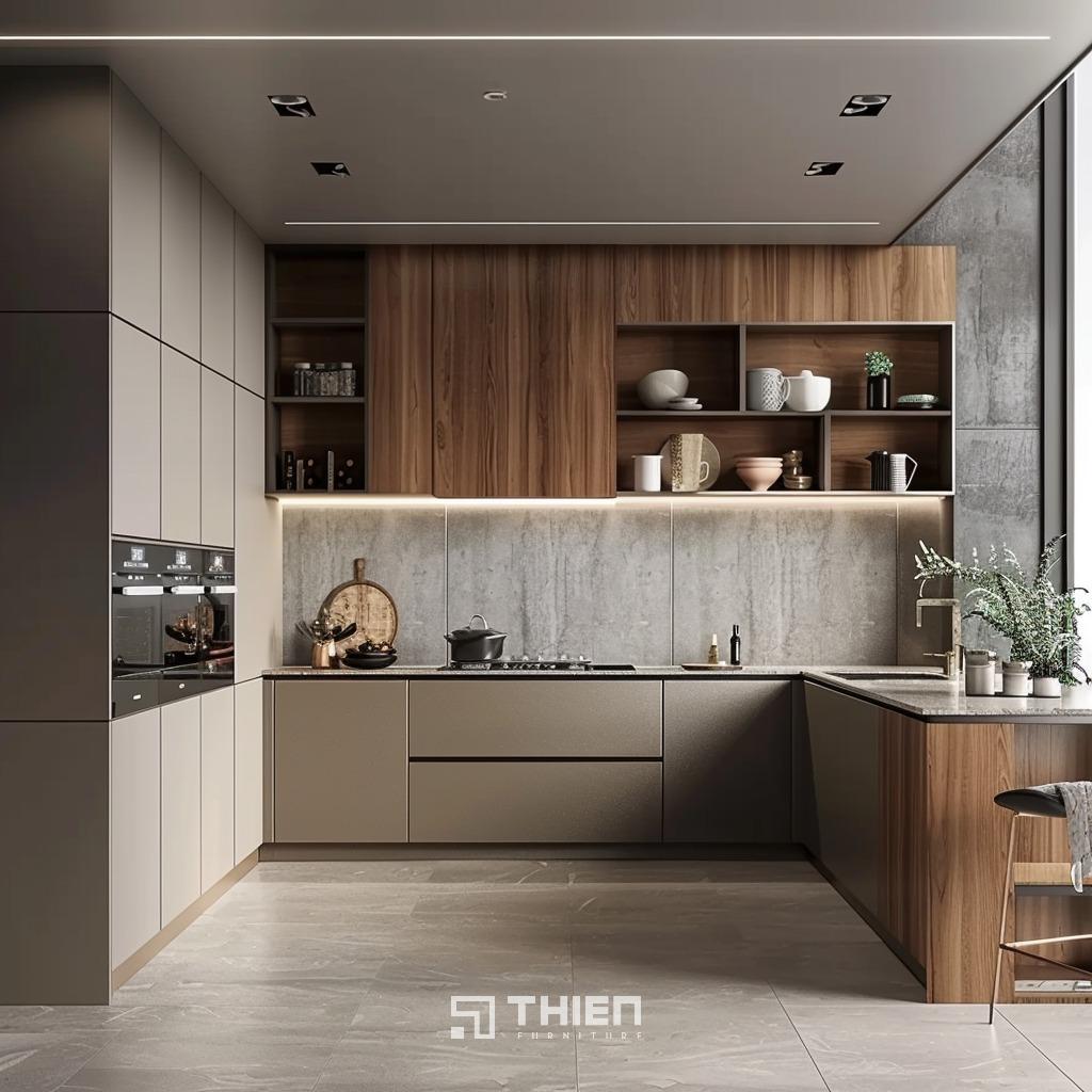 Một số mẫu tủ bếp hiện đại phổ biến