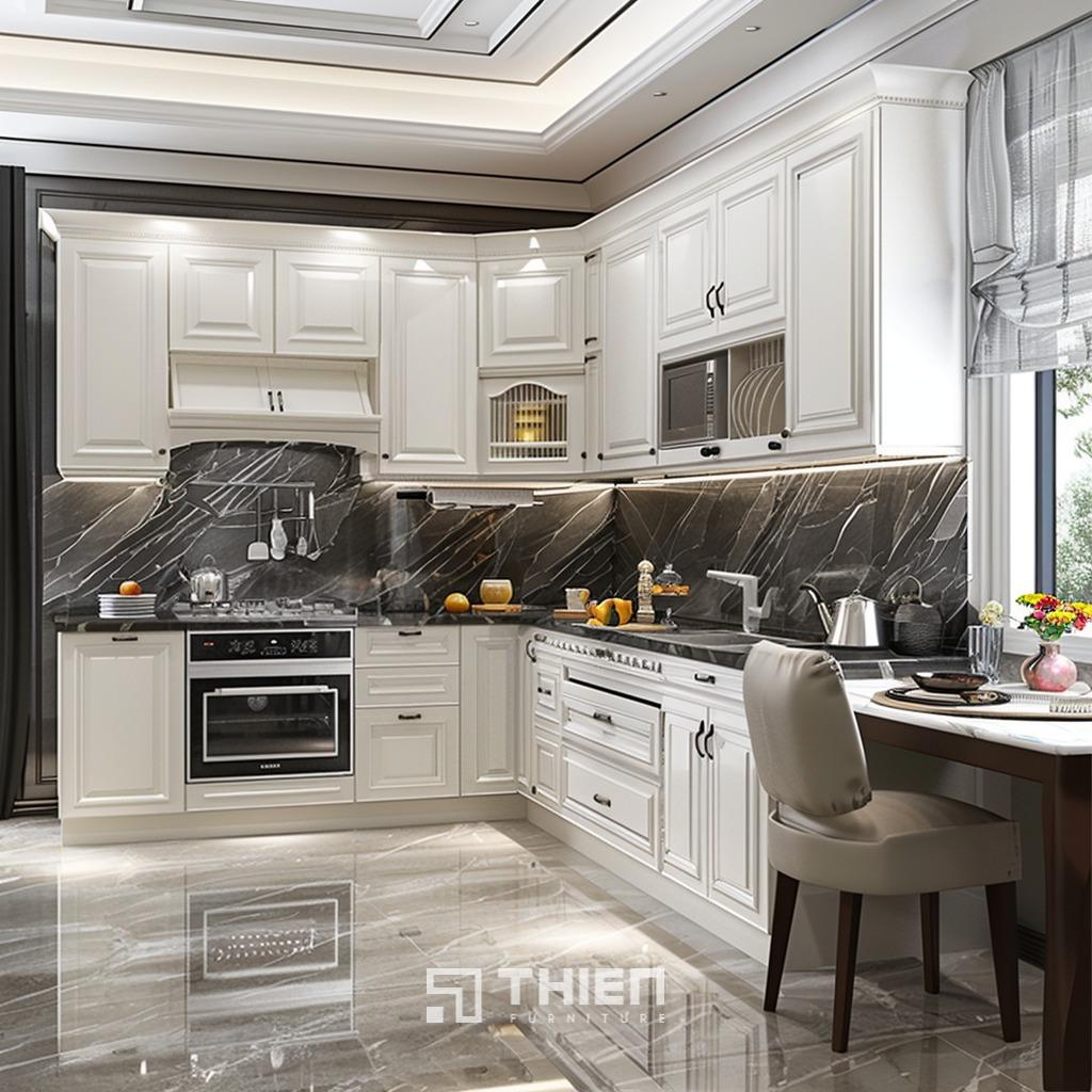 Tủ bếp chữ L là kiểu tủ bếp gì