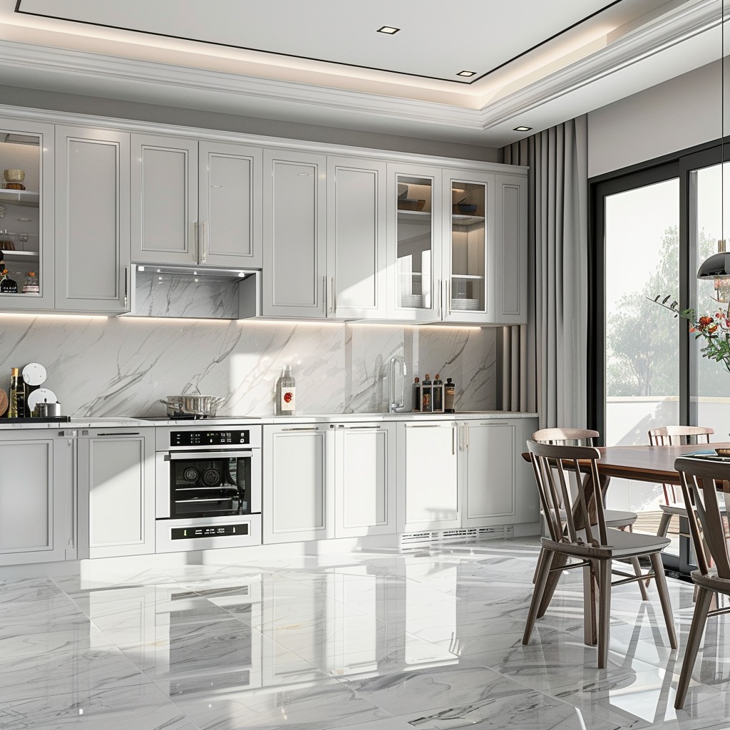 Tính phong thủy của tủ bếp màu trắng