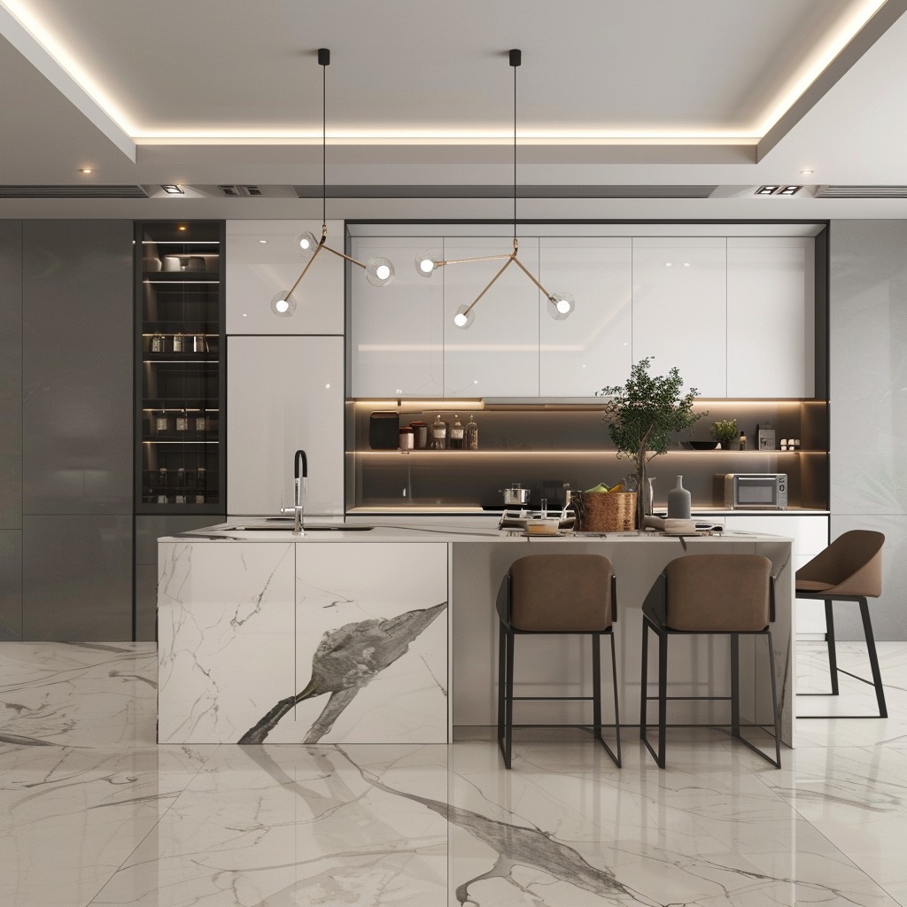 Trang trí gì cho tủ bếp màu trắng thêm xinh
