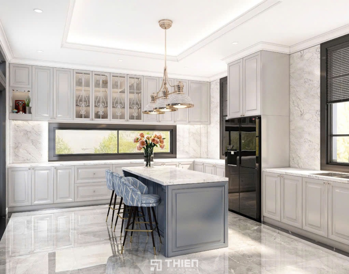Tủ bếp phủ Melamine có giá thành rẻ hơn