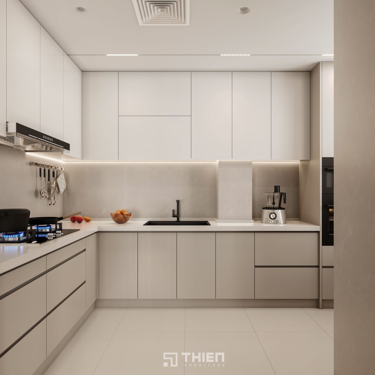 Tủ bếp Melamine có khả năng chống ẩm cao