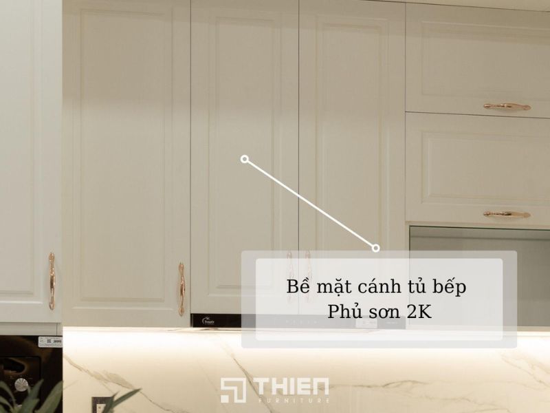 Bề mặt cánh tủ bếp Phủ sơn 2K