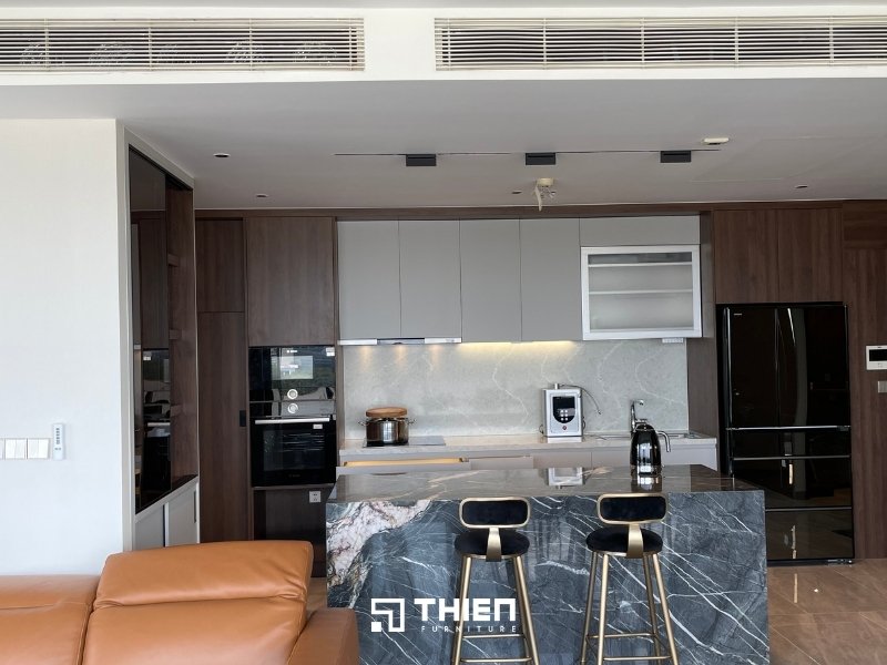 Không gian bếp nhỏ gọn tiết kiệm diện tích cho những căn hộ chung cư diện tích nhỏ