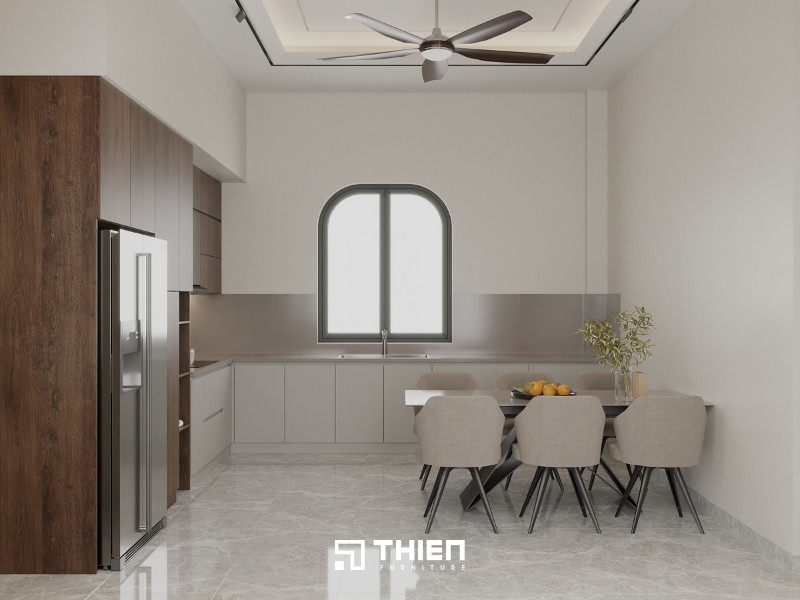 Tủ bếp chung cư chữ L cho không gian nhỏ dưới 40m2