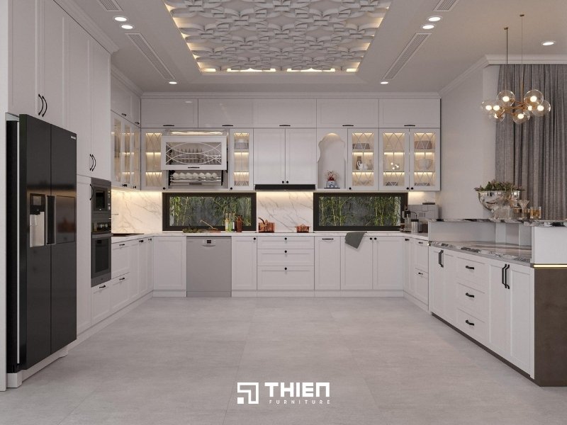 Top các kiểu tủ bếp chung cư chữ U được gia chủ yêu chuộng