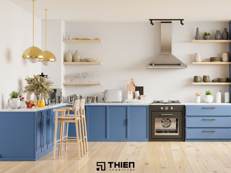 Tủ bếp cao cấp thường được làm bằng chất liệu gì?