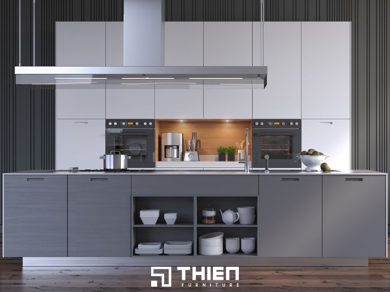 Đơn vị thi công thiết kế tủ bếp melamine chất lượng cao tại TPHCM - Tủ bếp Thiên
