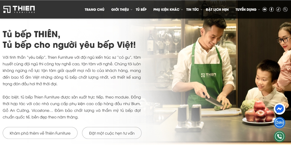 tủ bếp thiên