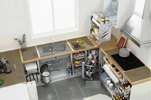 Lựa chọn vật liệu thiết kế tủ bếp