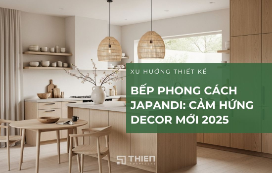 Bếp Phong Cách Japandi: Cảm Hứng Decor Mới 2025