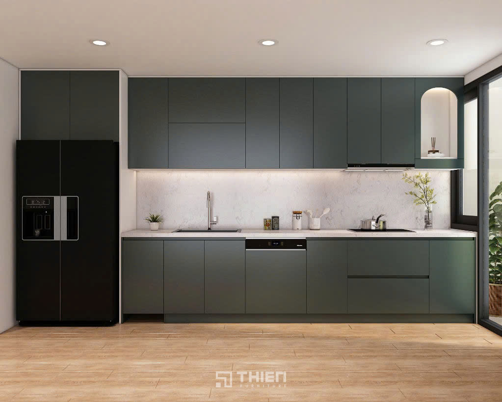 TỦ BẾP CHỮ I 5 MÉT RỘNG RÃI PHONG CÁCH MỚI
