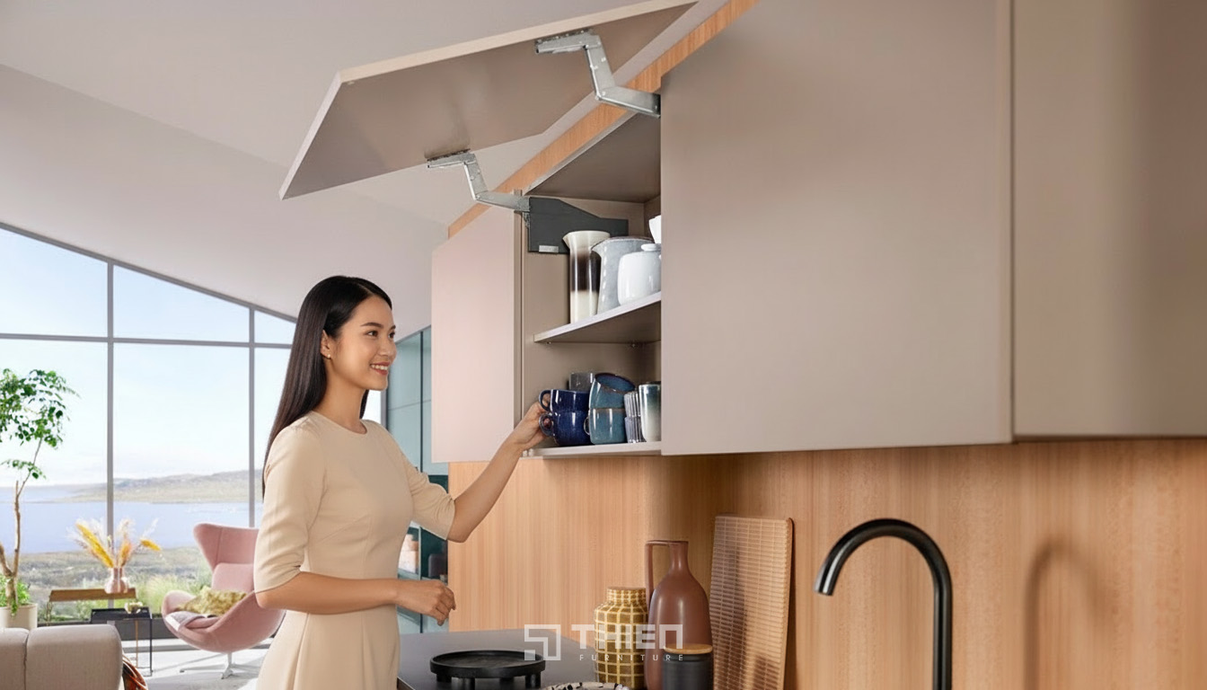 Bộ tay nâng hạ tủ bếp Blum AVENTOS HS top 22S1805 3917885 | THIEN FUNITURE