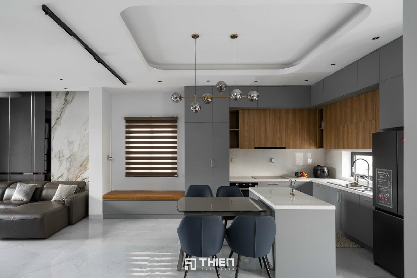 Giải Pháp Bếp Chữ L Thông Minh - Nhà Phố Anh Nghĩa, Long An