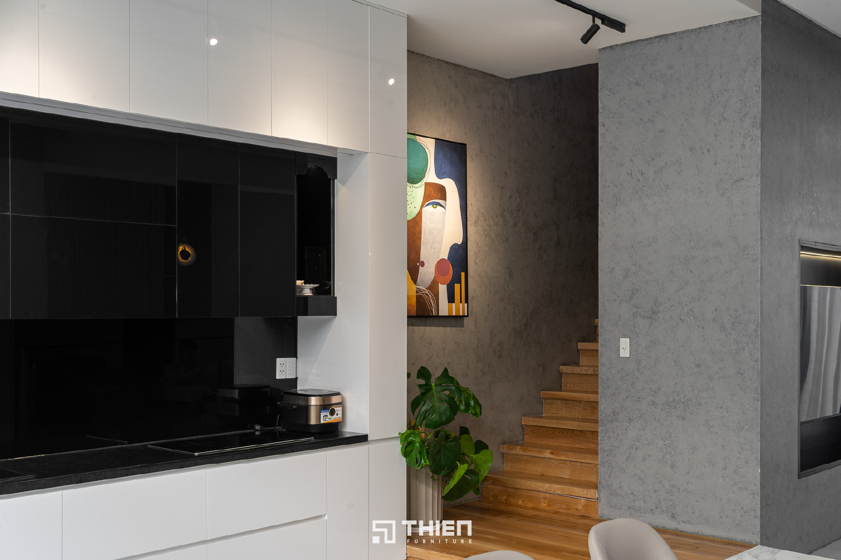 Tủ Bếp Chữ I Cánh Acrylic Sang Trọng - Nhà Phố Anh Vinh, Thủ Đức