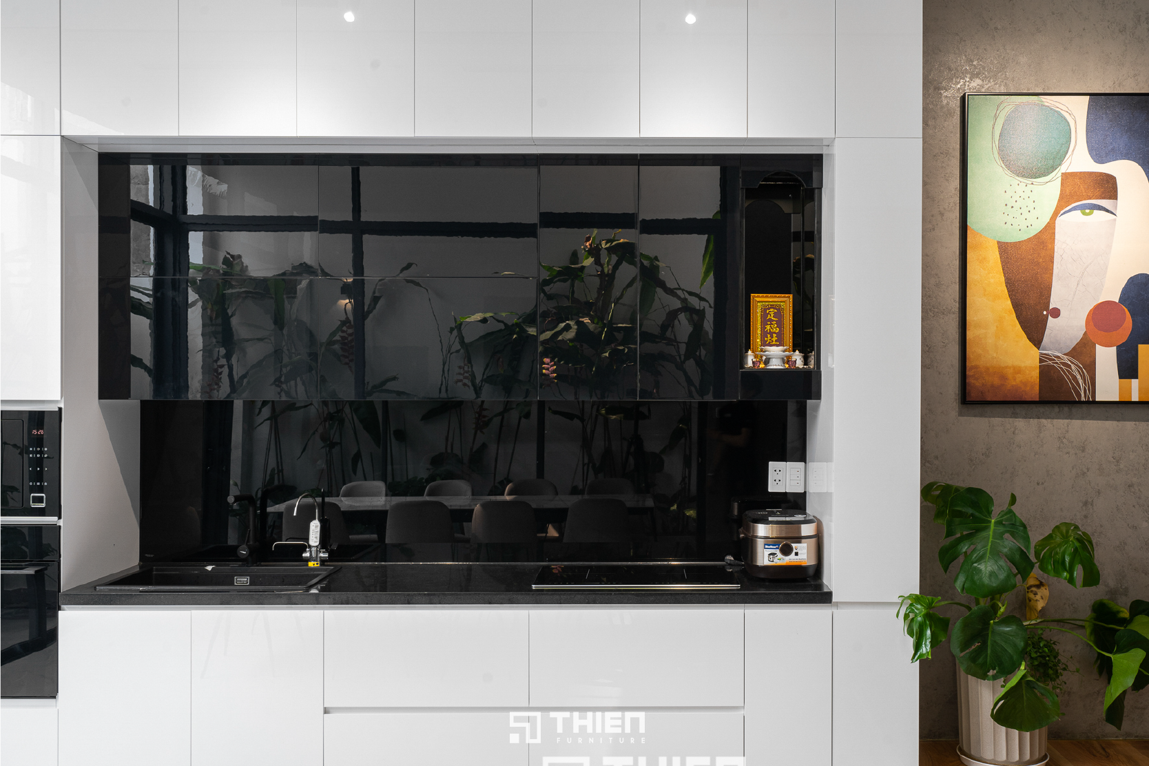 Tủ Bếp Chữ I Cánh Acrylic Sang Trọng - Nhà Phố Anh Vinh, Thủ Đức