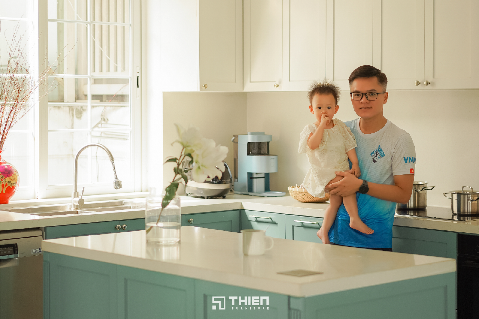 Mẫu Bếp Chữ L Tối Giản Tinh Tế - Chị Hà, Melosa Khang Điền