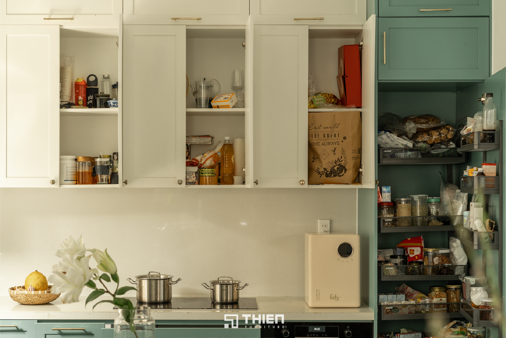Mẫu Bếp Chữ L Tối Giản Tinh Tế - Chị Hà, Melosa Khang Điền
