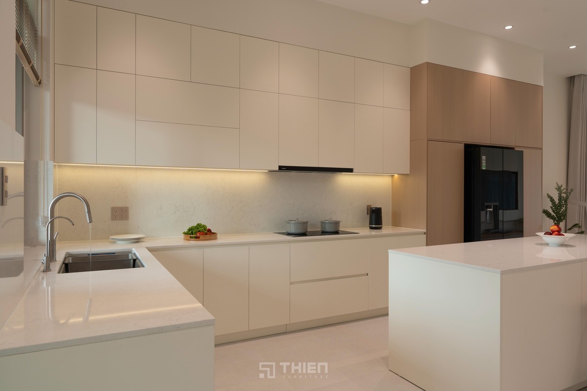 Bếp Mở Đẹp Nhẹ Nhàng Và Đầy Tiện Nghi - Nhà Phố Chị Tiên, Đồng Nai