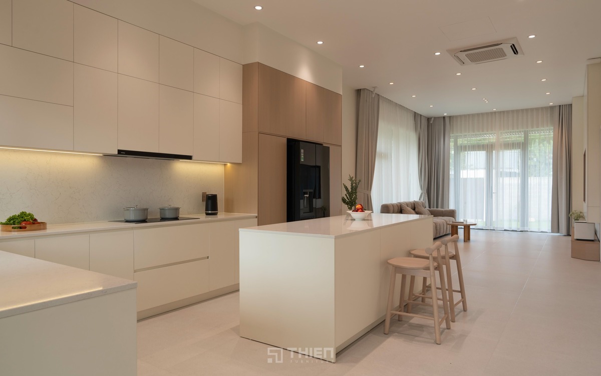Bếp Mở Đẹp Nhẹ Nhàng Và Đầy Tiện Nghi - Nhà Phố Chị Tiên, Đồng Nai