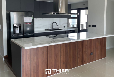 Bếp Xám Chữ I Cao Cấp - Căn Hộ Anh Nam Estella