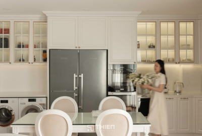 Bếp Chữ U Tân Cổ Điển Châu Âu - Nhà Phố Anh Tâm, Quận 3