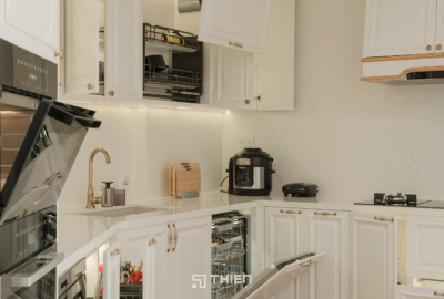 Bếp Chữ U Tân Cổ Điển Châu Âu - Nhà Phố Anh Tâm, Quận 3