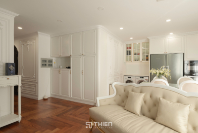 Bếp Chữ U Tân Cổ Điển Châu Âu - Nhà Phố Anh Tâm, Quận 3