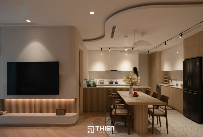 Hệ Tủ Bếp Kết Hợp Bàn Ăn Tinh Tế - Mr Tuấn Anh, Vinhomes Central Park